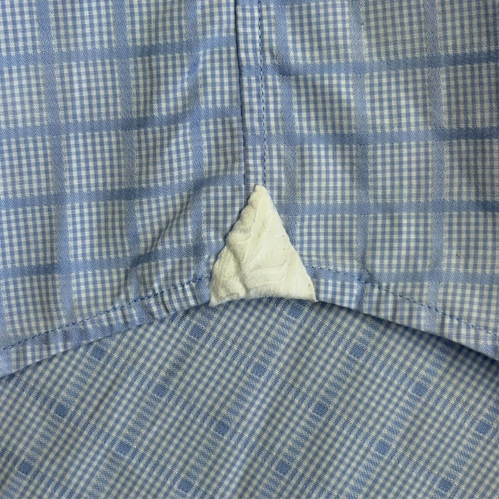 Robert Graham Long Sleeve Shirt Mens XL* Light Blue Check Spread Collar Snap - Picture 11 of 14
